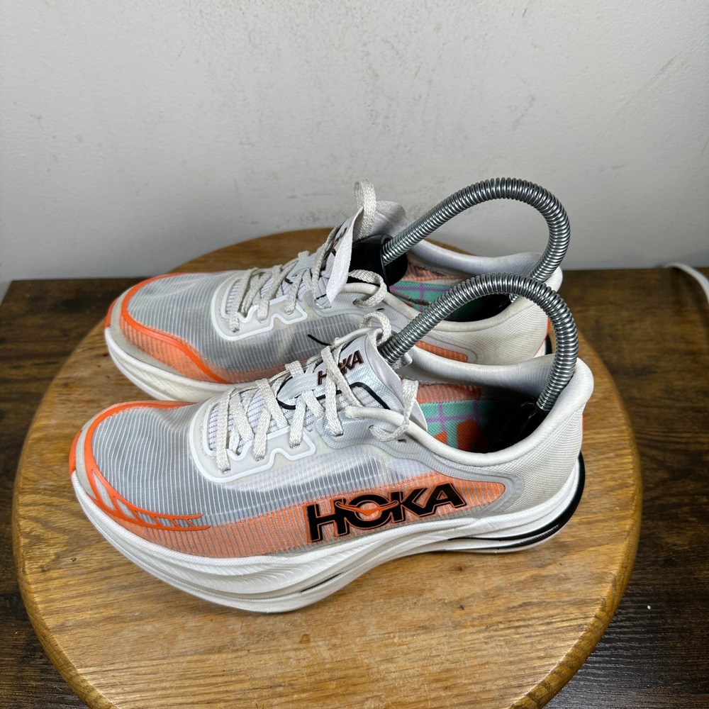 Hoka One One Cielo X1 2.0 Women's Shoes Orange White Size 6.5 1162053 PLV - Picture 2 of 8